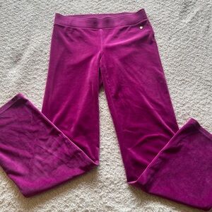 Dorsey Velour Pants: Bordeaux Berry